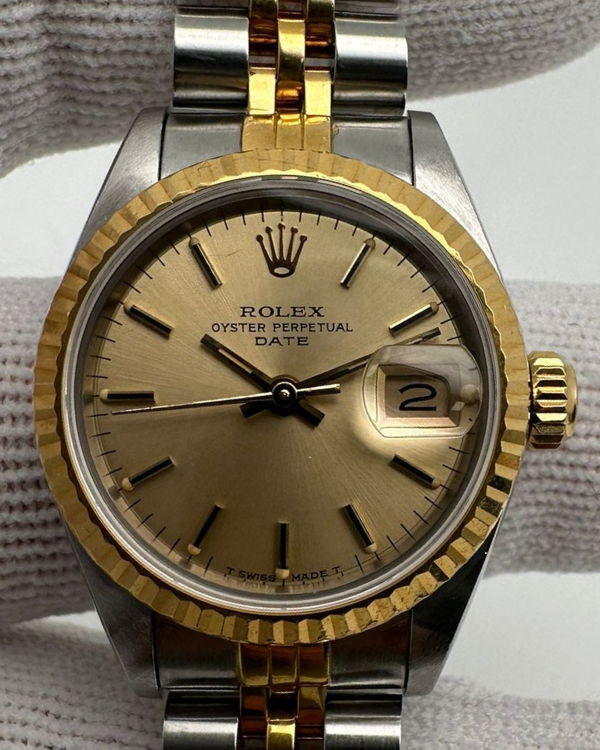 Rolex Lady-Datejust 26MM Champagne Dial Two-Tone Jubilee Bracelet (69173)