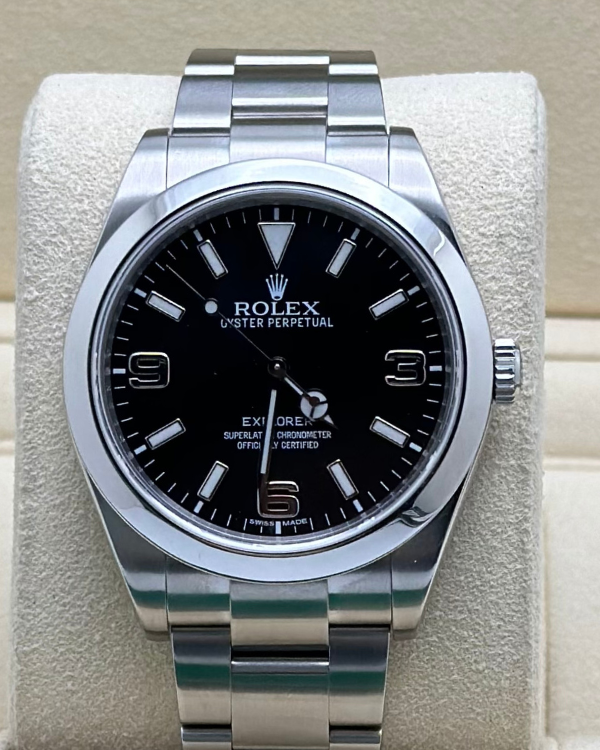 2012 Rolex Explorer 39MM Black Dial Steel Bracelet (214270)