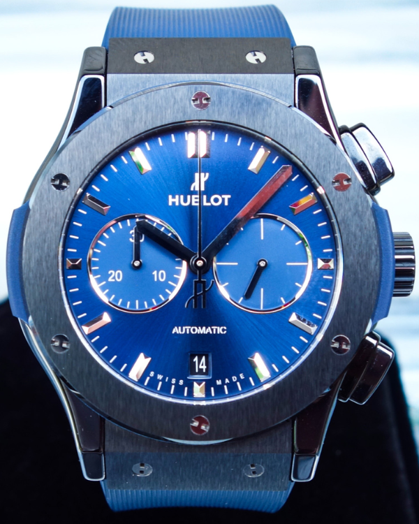 2022 Hublot Classic Fusion Chronograph 42MM Ceramic Blue Dial (541.CM.7170.RX)