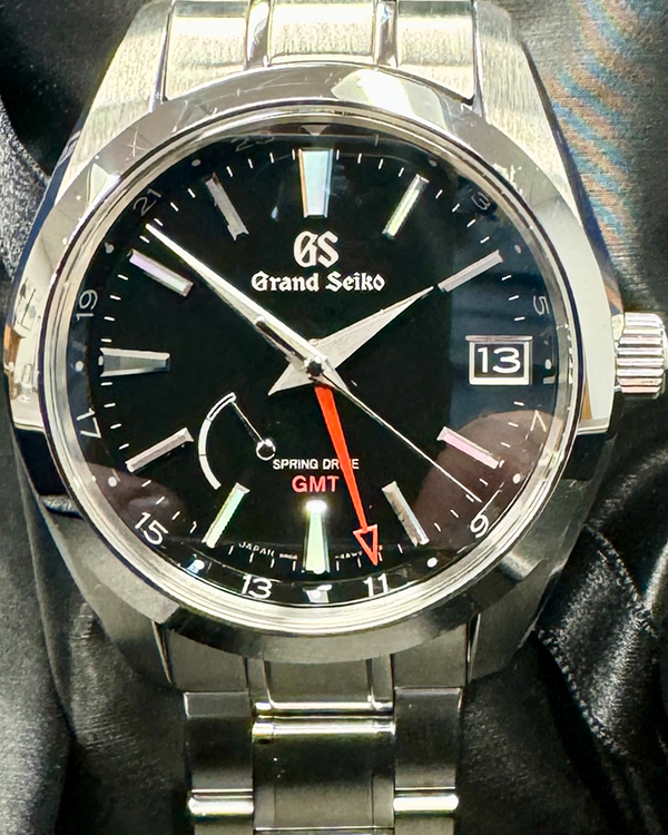 2020 Grand Seiko Heritage Collection Spring Drive GMT 41MM Black Dial Steel Bracelet (SBGE211)