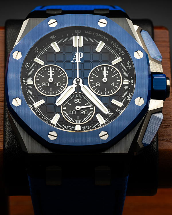 2023 Audemars Piguet Royal Oak Offshore 43MM Blue Dial textil Strap (26420CE.OO.A043VE.01)