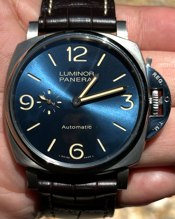 2018 Panerai Luminor Due 45MM Blue Dial Leather Strap (PAM00729)