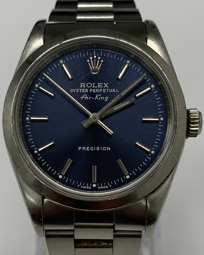 Rolex Air-King 34MM Blue Dial Oystersteel Bracelet (14000)