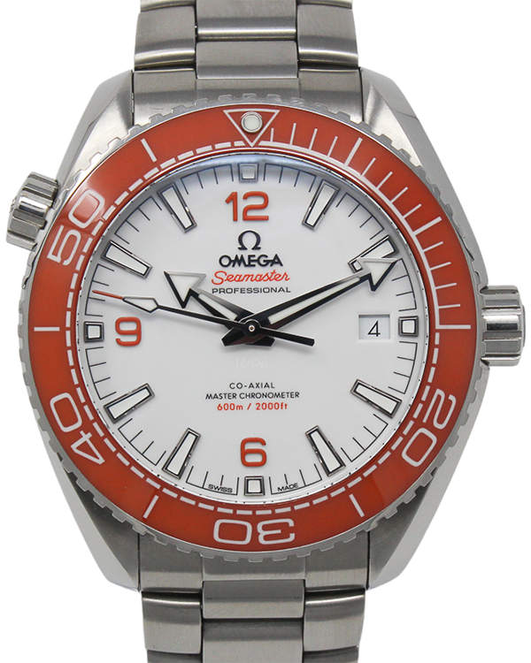 2020 Omega Seamaster Planet Ocean "Creamsicle" 43.5MM White Dial Steel Bracelet (215.30.44.21.04.001)