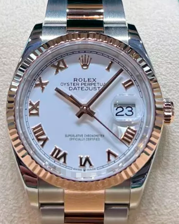 2024 Rolex Datejust 36MM White Dial Two-Tone Oyster Bracelet (126231)