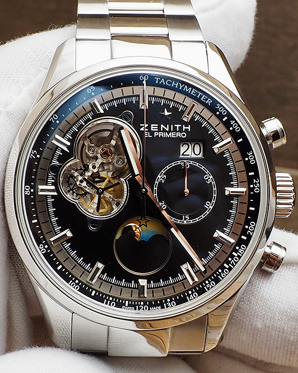 Zenith El Primero Chronomaster 45MM Black Dial Steel Bracelet (03.2160.4047)