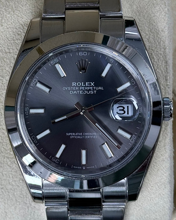 2022 Rolex Datejust 41MM Slate Dial Oyster Bracelet (126300)