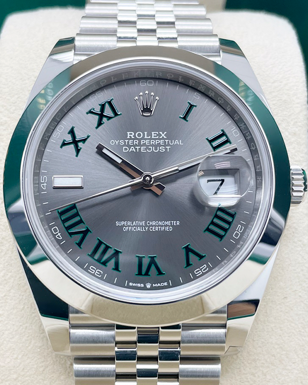 2023 Rolex Datejust "Wimbledon" 41MM Slate Dial Jubilee Bracelet (126300)