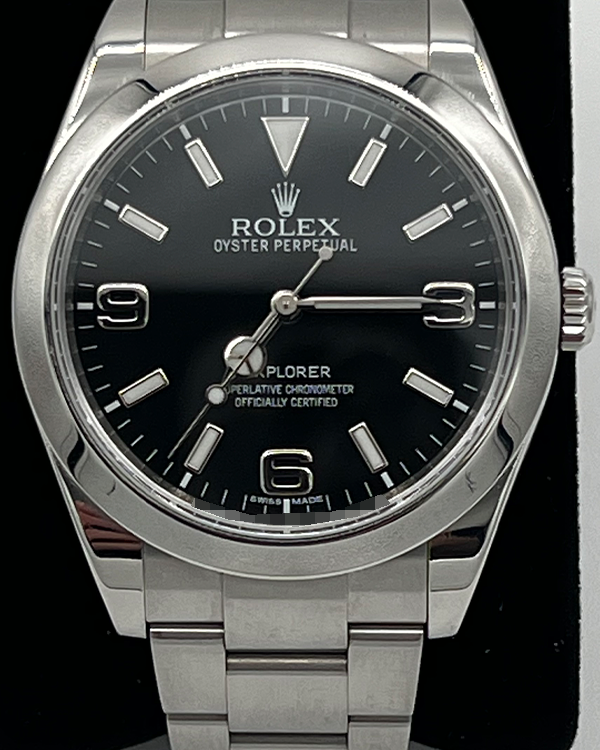 Rolex Explorer 39MM Black Dial Steel Bracelet (214270)