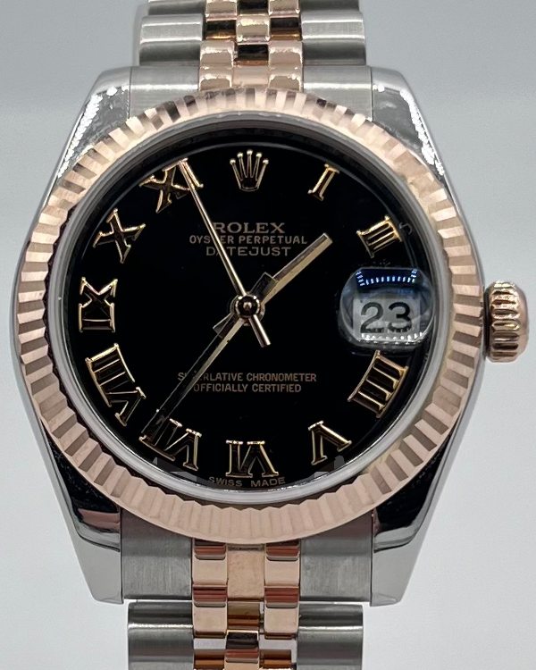 Rolex Datejust 31MM Black Dial Two-Tone Jubilee Bracelet (178271)