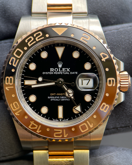 2021 Rolex GMT-Master II "Rootbeer" 40MM Black Dial Two-Tone Oyster Bracelet (126711CHNR)