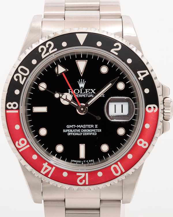 1994 Rolex GMT-Master II "Coke" 40MM Black Dial Steel Bracelet (16710)