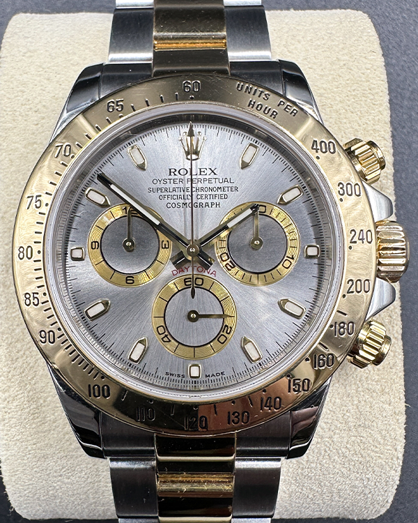 Rolex Cosmograph Daytona 40MM Silver Dial Two-Tone Bracelet (116523)