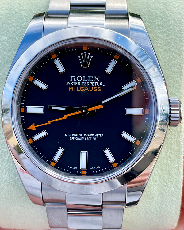 2009 Rolex Milgauss 40MM Black Dial Steel Bracelet (116400GV)