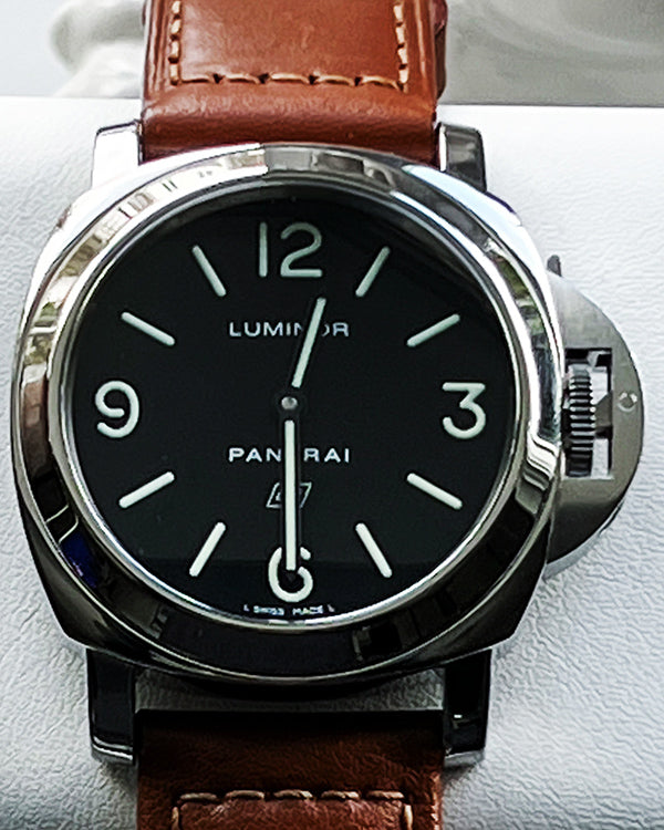 Panerai Luminor Base Logo 44MM Black Dial Leather Strap (PAM00000)