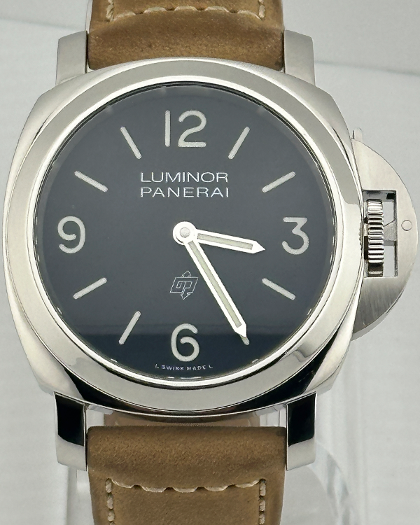 2021 Panerai Luminor Base Logo 44MM Black Dial Leather Strap (PAM01086)