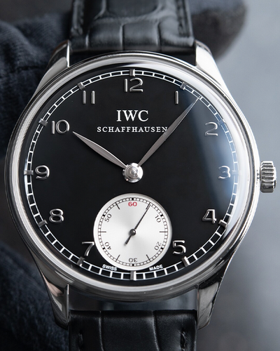 IWC Schaffhausen Portugieser 44MM Black Dial Leather Strap (IW545404)