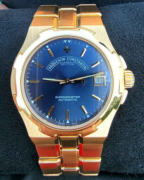 Vacheron Constantin Overseas 37MM Blue Dial Yellow Gold Bracelet