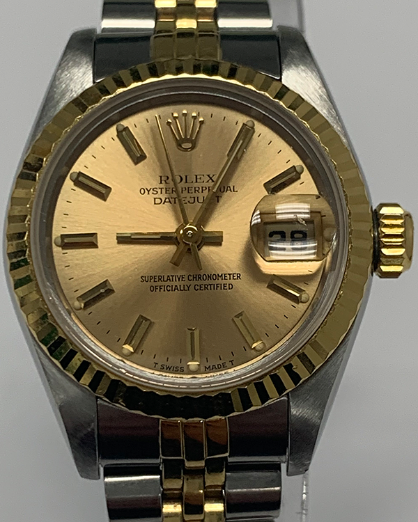 Rolex Lady-Datejust 26MM Champagne Dial Two-Tone Jubilee Bracelet (69173)