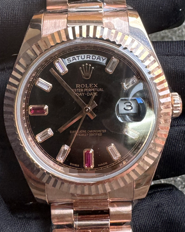 Rolex Day Date 41MM Black Dial President Bracelet (218235)