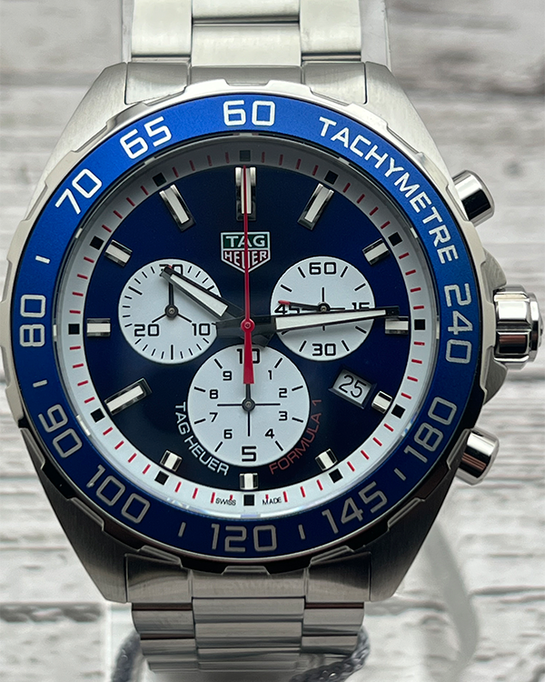 2022 TAG Heuer Formula 1 43MM Quartz Blue Dial Steel Bracelet (CAZ1018.BA0842)