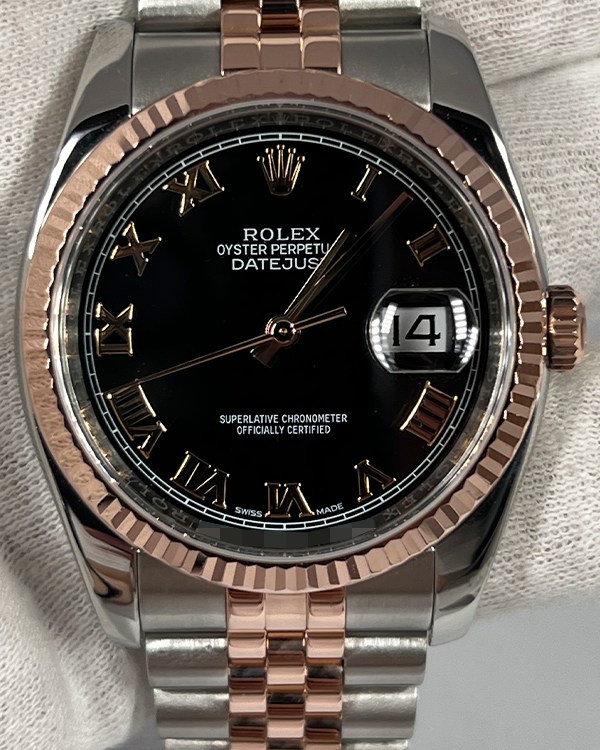 2018 Rolex Datejust 36MM Black Dial Two-Tone Jubilee Bracelet (116231)