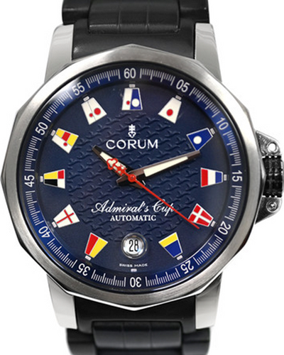 Corum Admiral's Cup Trophy Date Automatic 41MM Blue Dial Rubber Strap (082.833.20)
