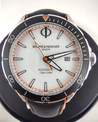 Baume & Mercier Clifton Club 42MM White Dial Leather Strap (MOA10337)