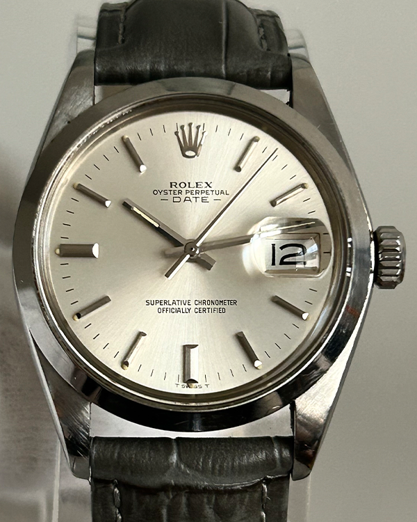 Rolex Oyster Perpetual Date 34MM Steel Silver Dial (1500)