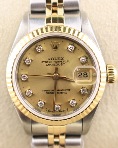 1992 (X Serial) Rolex Lady-Datejust 26MM Champagne Dial Two-Tone Jubilee Bracelet (69173)