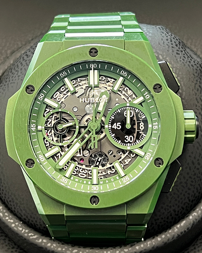 2023 Hublot Big Bang Integral Green L.E. 42MM Skeleton Dial Ceramic Bracelet (451.GX.5220.GX)