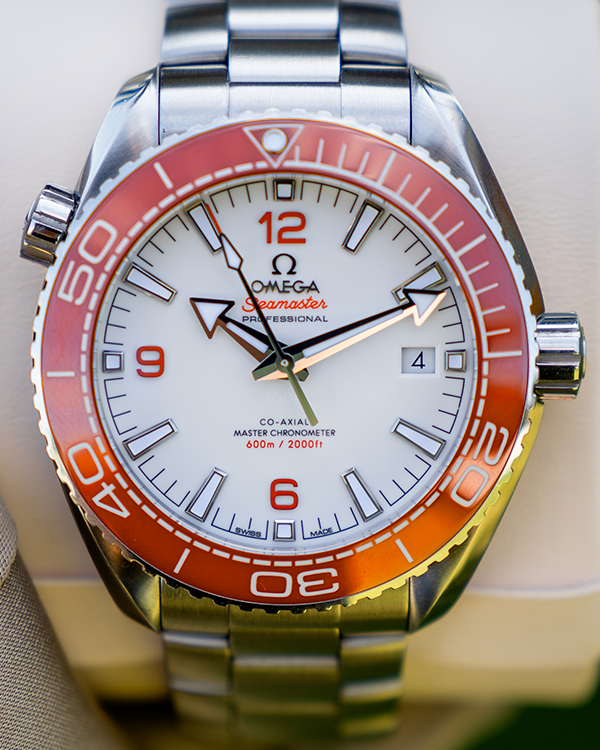 2022 Omega Seamaster Planet Ocean "Creamsicle" 43.5MM White Dial Steel Bracelet (215.32.44.21.04.001)