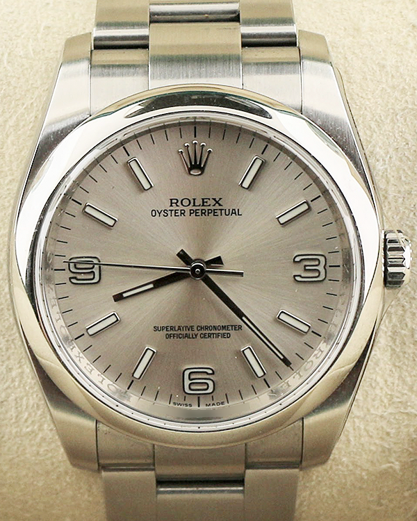 2008 (M serial) Rolex Oyster Perpetual 36MM Silver Dial Oyster Bracelet (116000)