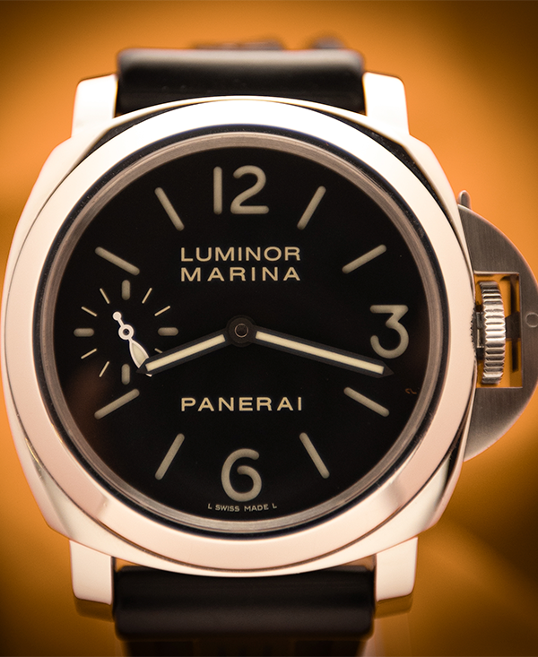 2011 Panerai Luminor Marina 44MM Black Dial Rubber Strap (PAM00111)