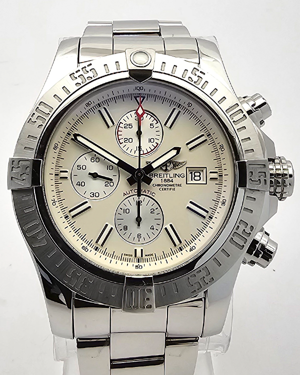 2021 Breitling Super Avenger II Chronograph 48MM Silver Dial Steel Bracelet (A1337111/G779)