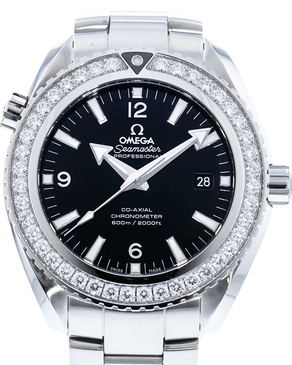 2023 Omega Seamaster Planet Ocean 600M 45.5MM Steel Factory Diamonds Black Dial (232.15.46.21.01.001)