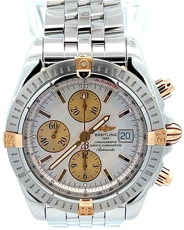 Breitling Chronomat Evolution 44MM Mother Of Pearl Dial Steel Bracelet (B13356)