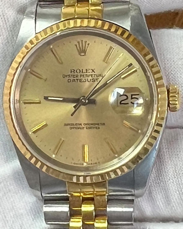 Rolex Datejust 36MM Champagne Dial Two-Tone Jubilee Bracelet (16233)