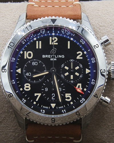 Breitling Super Avi B04 Chronograph GMT 46MM Steel Black Dial (AB0445)