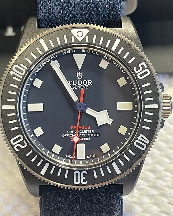 No Reserve - 2024 Tudor Pelagos FXD "Red Bull Racing Edition" 42MM Blue Dial Textile Strap (25707KN)