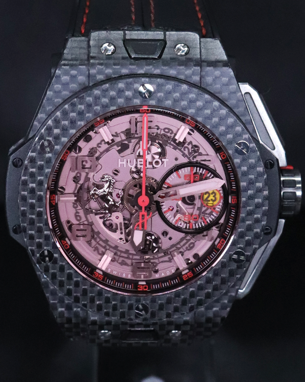 Hublot Big Bang Ferrari 45MM Skeleton Dial Rubber Strap (401.QX.0123.VR)