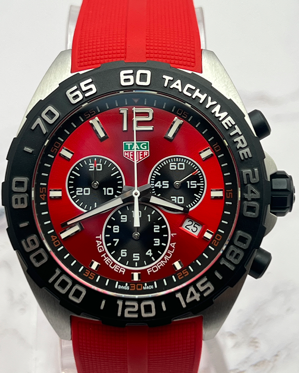 2022 TAG Heuer Formula 1 43MM Quartz Red Dial Rubber Strap (CAZ101AN.FT8055)