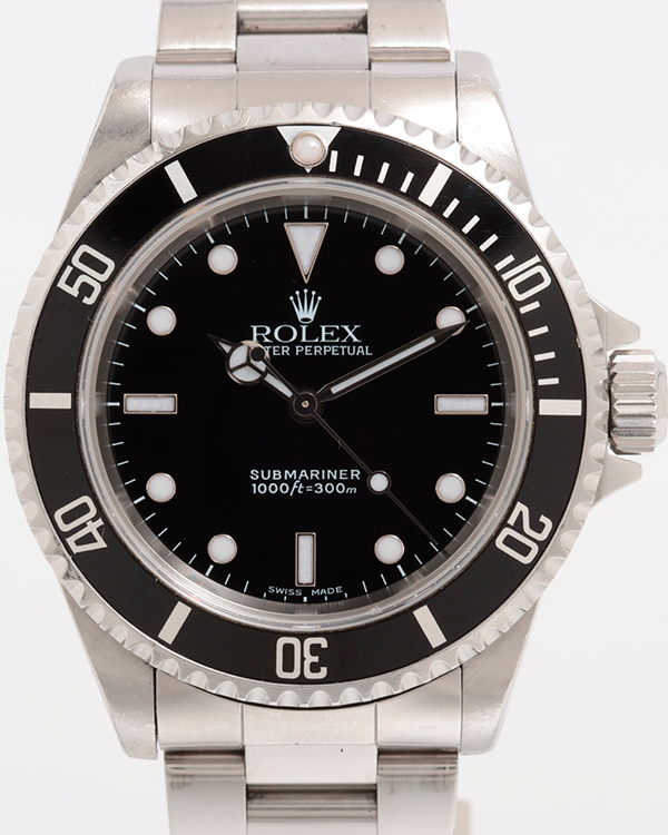 1991 (X Serial) Rolex Submariner No-Date 40MM Black Dial Oyster Bracelet (14060)