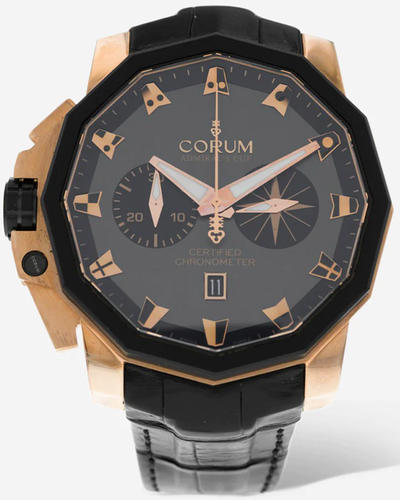 Corum Admiral's Cup Seafender Left Hand 50MM Black Dial Leather Strap (A753/00663)