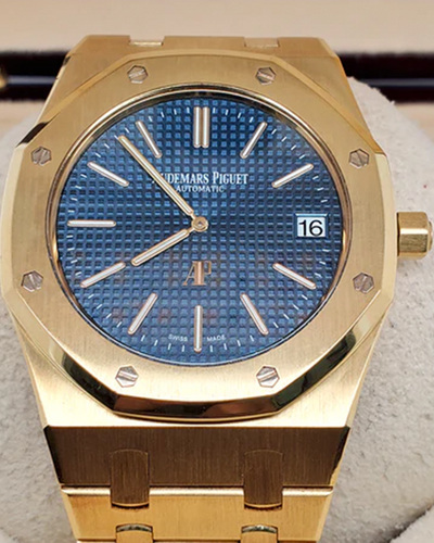 Audemars Piguet Royal Oak Jumbo Extra Thin 39MM Blue Dial Yellow Gold Bracelet (15202BA.O.0944BA.01)