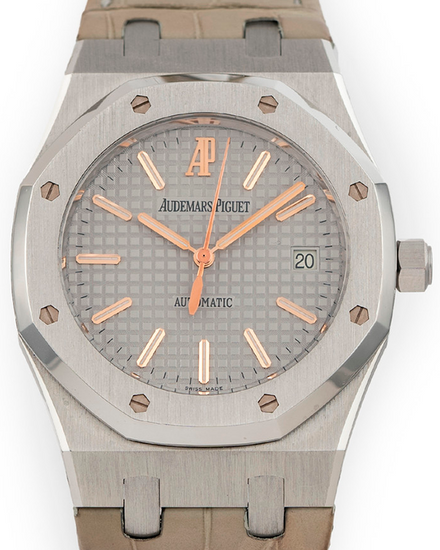 Audemars Piguet Royal Oak L.E. 39MM Grey Dial Leather Strap (15310PT.OO.D008CR.01)