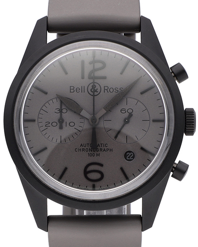 Bell & Ross BR V1 41MM Grey Dial Rubber Strap (BRV126-COMMANDO)