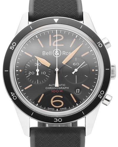 Bell & Ross BR 126 Sport Chronograph 43MM Black Dial Rubber Strap (BRV126-ST-HER/SRB)