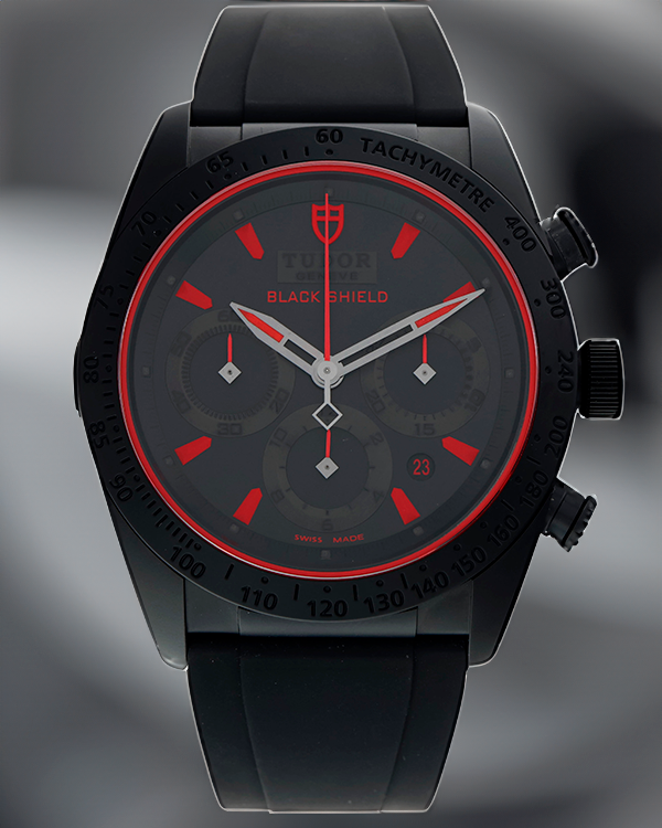 Tudor Fastrider Black Shield 42MM Black Dial Rubber Strap (42000CR)