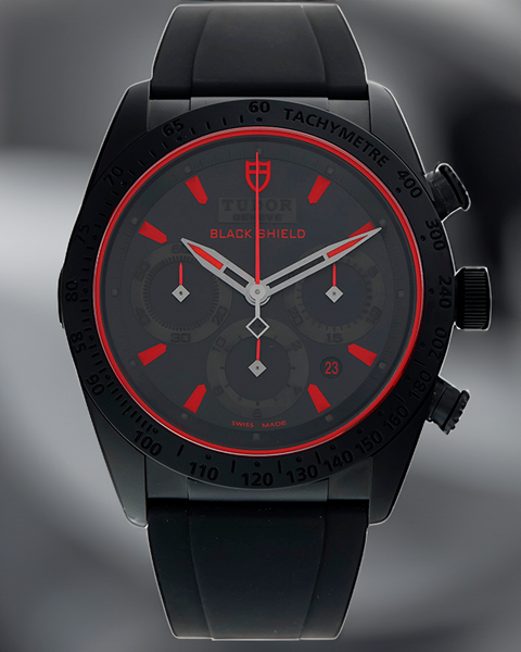 Tudor Fastrider Black Shield 42MM Black Dial Rubber Strap (42000CR